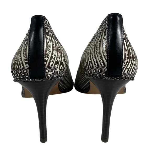 COACH Smith Beadchain Heel Genuine Snakeskin 3.5 Heel Style #Q8930 SZ 8.5 EUC - Picture 7 of 10